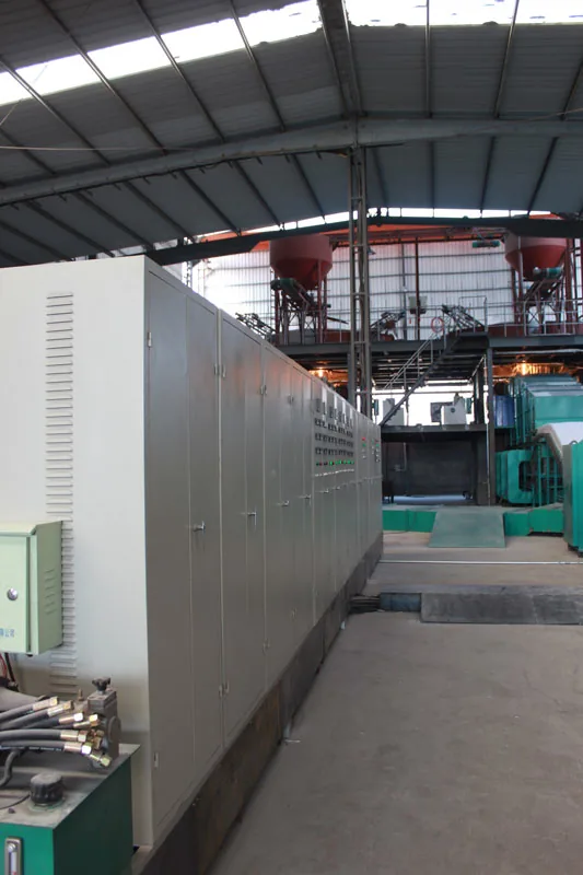 Electrical control cabinet for ceramic fiber blanket production line